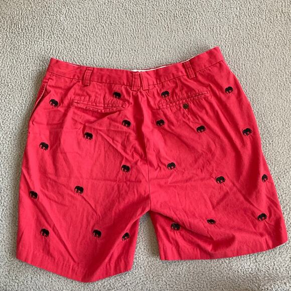 Orvis Shorts 44 Elephant Embroidery Novelty Chino High Rise Pink Preppy (39 x 8) - Picture 5 of 13